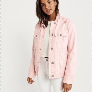 Light Pink Girlfriend Denim Jacket
